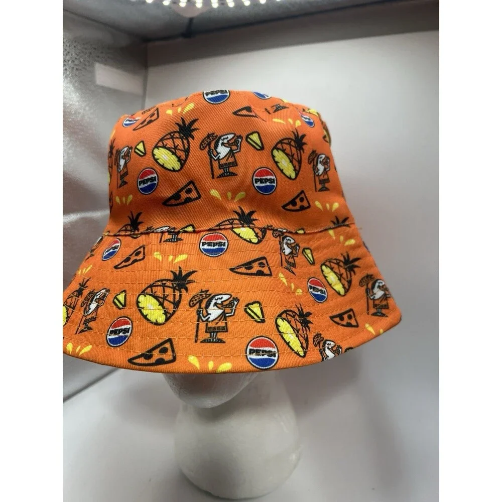 Little Caesars Pizza Promotional Pepsi Pineapple Bucket Hat  Reversible NWOT